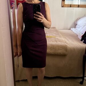Calvin Klein Women's Deep Purple Midi Dress